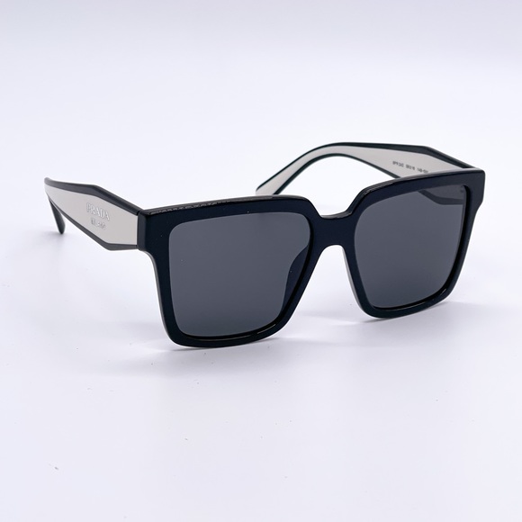 NEW PRADA PR24ZS 1AB5S0 WOMEN’S SUNGLASSES PRADA PR 24ZS BLACK WHITE SPR 24Z - Picture 1 of 11